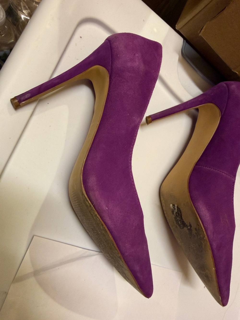 Today only - will give 20% to likers- Steve Madden Violet Suede pumps - Picture 3 of 5